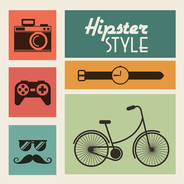 icono de elemento de estilo retro hipster