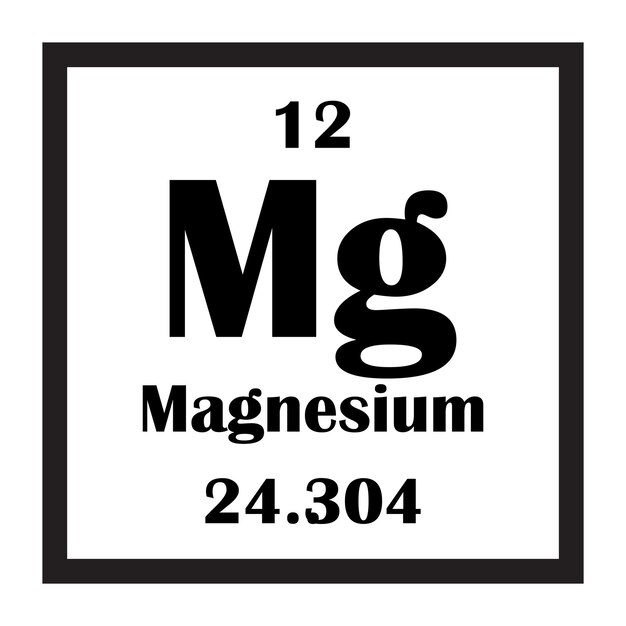 Icono de elemento químico de magnesio
