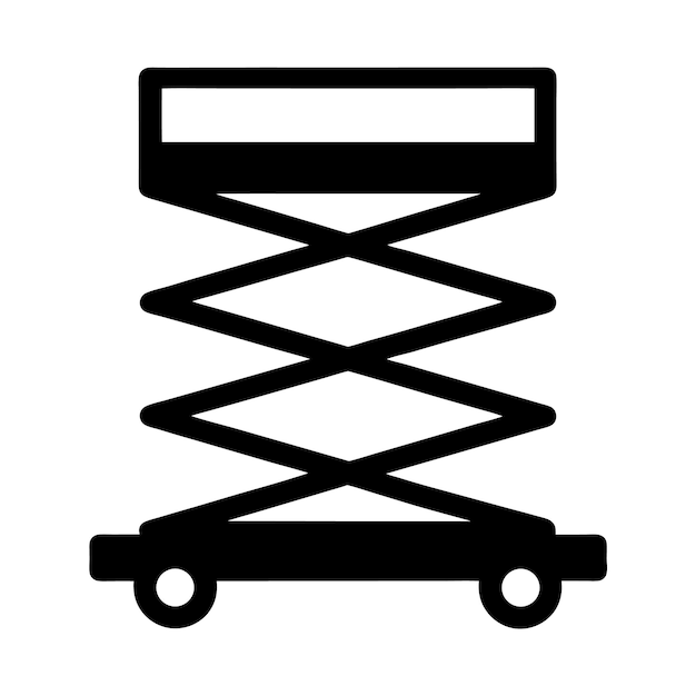 Icono de elevación de las tijeras