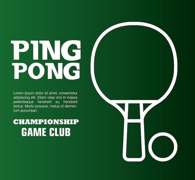 Icono del emblema del deporte de ping pong