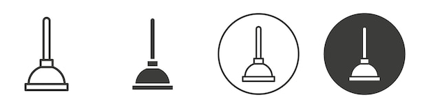 Icono del émbolo Logotipo del vector de contorno sencillo