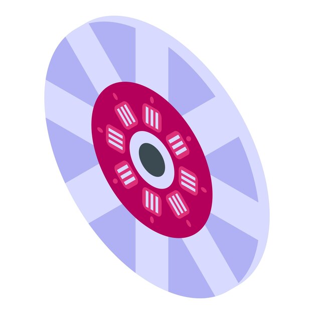 Icono de embrague Isométrico de icono de vector de embrague para diseño web aislado sobre fondo blanco