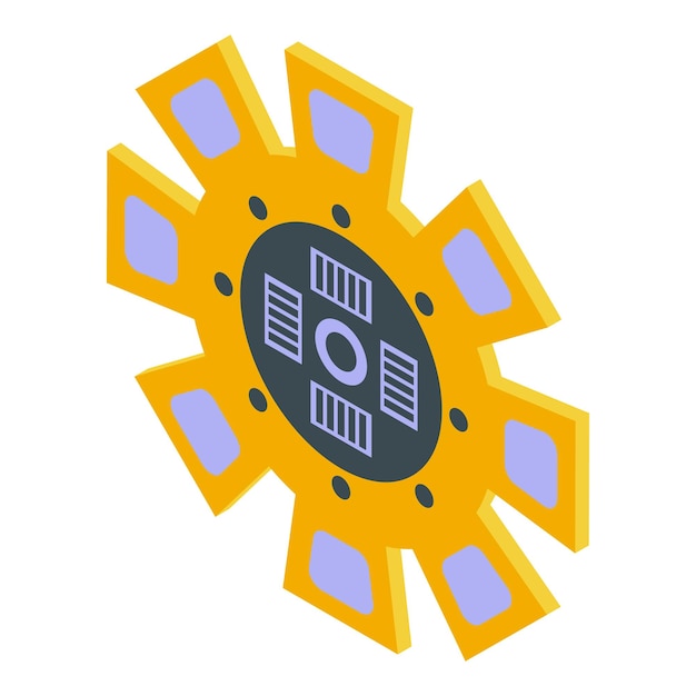 Icono de embrague de máquina Isométrico de icono de vector de embrague de máquina para diseño web aislado sobre fondo blanco