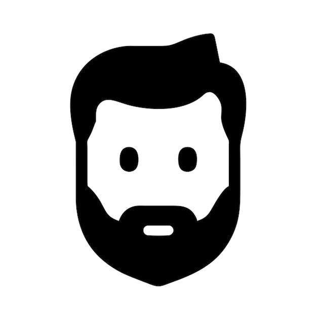 El icono del emoji de la cara de la barba