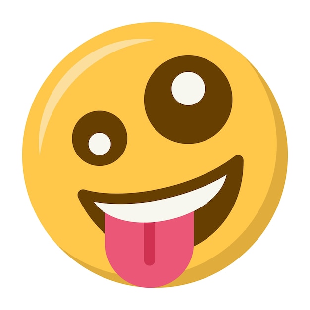 El icono del emoji de la cara de Zany