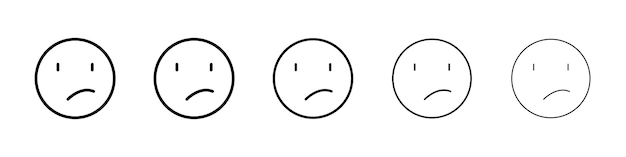 El icono de emoji confuso es el signo del logotipo vectorial