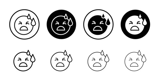El icono del emoji desesperado es el contorno del logotipo vectorial