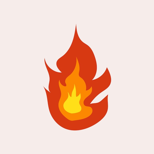 Icono de emoji de fuego símbolo iluminado icono de vector simple moderno para el sitio web des