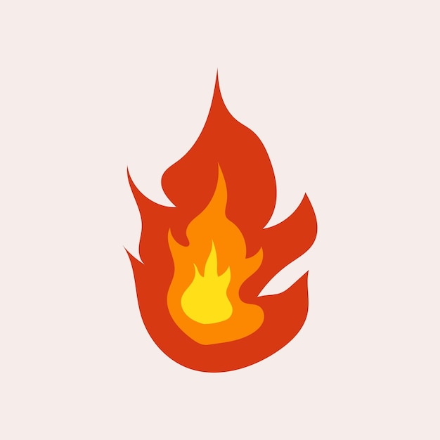 Vector icono de emoji de fuego símbolo iluminado icono de vector simple moderno para el sitio web des