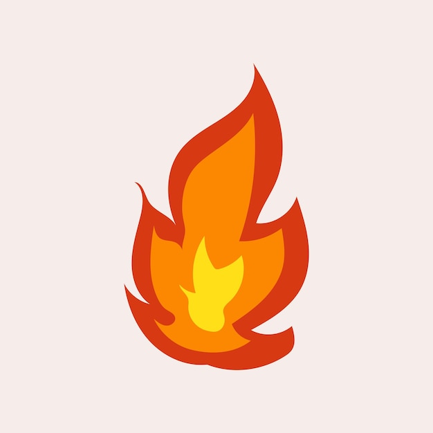 Icono de emoji de fuego símbolo iluminado icono de vector simple moderno para el sitio web des