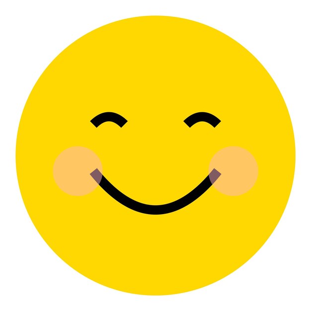 El icono del emoji sonriente y ruboroso