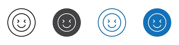El icono de emoji de sonrisa es plano y se puede editar.