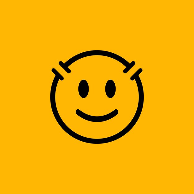 Icono de Emoticon de Sonrisa para la Ilustración de Diseño de Plantilla de Vector de Felicidad Mundial
