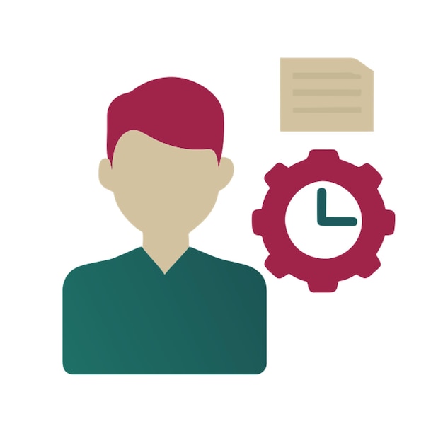 icono de empleado a tiempo completo