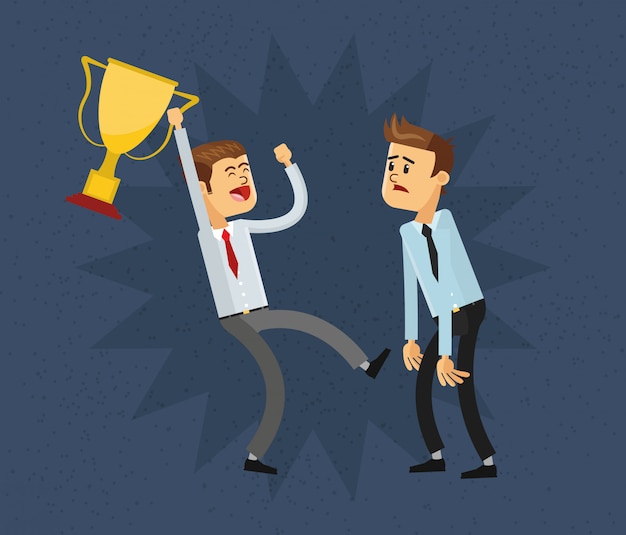 icono de empresario y trofeo