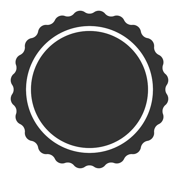 Icono de encaje de sello circular aislado sobre fondo blanco Icono de sello en blanco