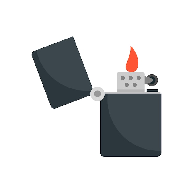 Icono de encendedor de queroseno Ilustración plana del icono vectorial del encendedor del queroseno para diseño web
