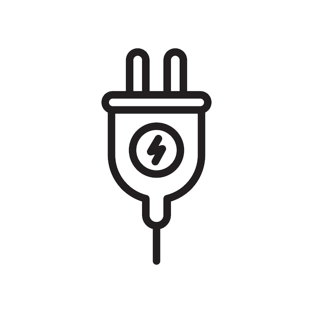 Icono de enchufe eléctrico Colección de arte de líneas delgadas