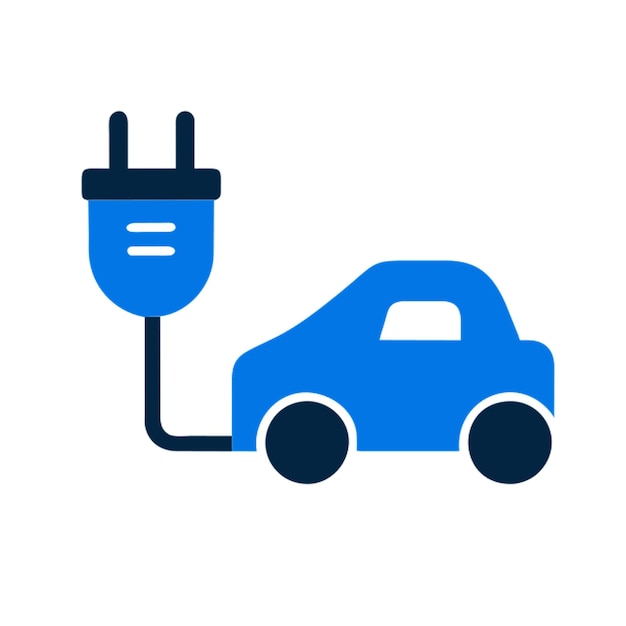 icono de enchufe eléctrico que representa vehículos eléctricos y estaciones de carga