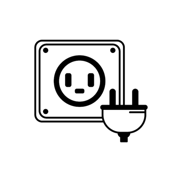 icono del enchufe de enchufe eléctrico