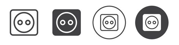 Icono de enchufe Logotipo de vector de contorno sencillo