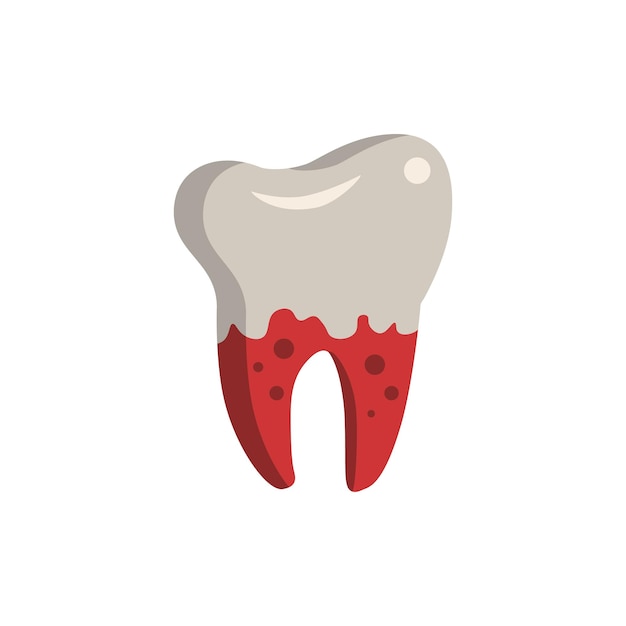 Icono de encías sangrantes elemento simple de la colección de odontología icono creativo de encías sangrantes para plantillas de diseño web, infografías y más
