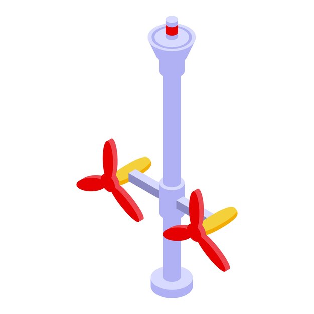 Icono de energía de agua de potencia vector isométrico Fuente marina