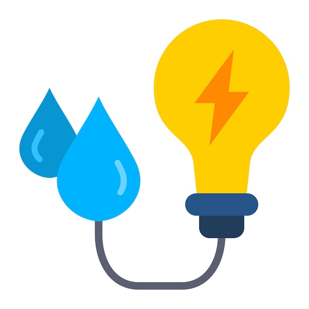 Vector icono de la energía limpia