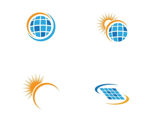 Icono de energía solar logo