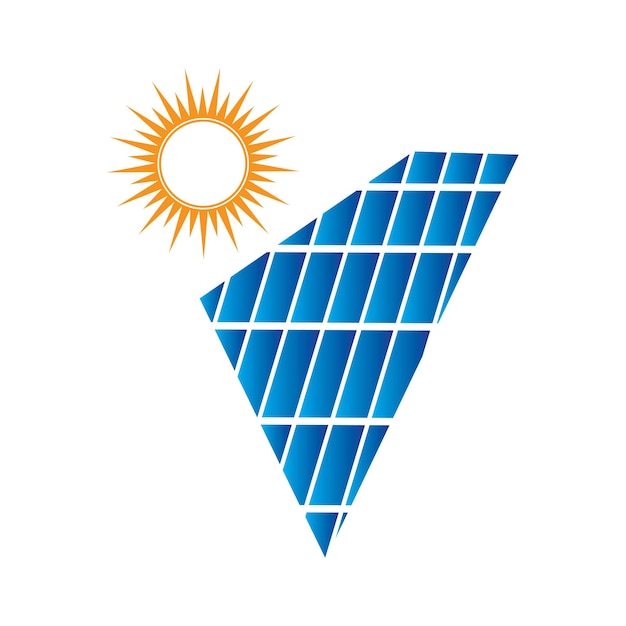 Icono de energía solar logo