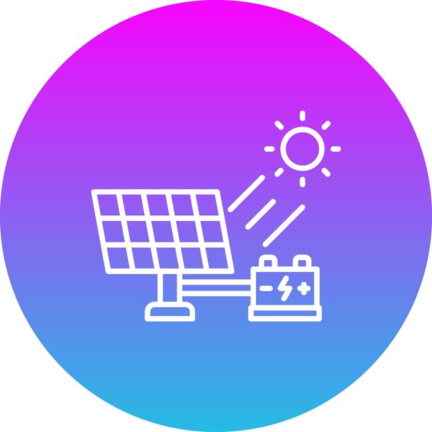 Vector icono de la energía solar