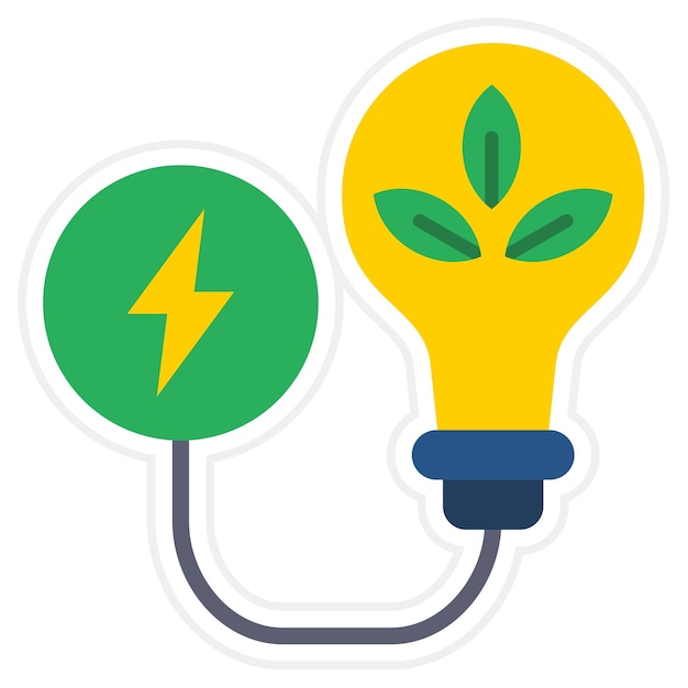 Vector icono de la energía verde