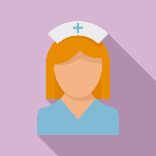 Vector icono de enfermera ilustración plana del icono de vector de enfermera para diseño web
