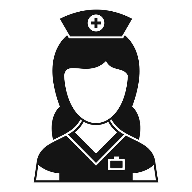 Icono de enfermera médica Ilustración simple del icono de vector de enfermera médica para diseño web aislado sobre fondo blanco