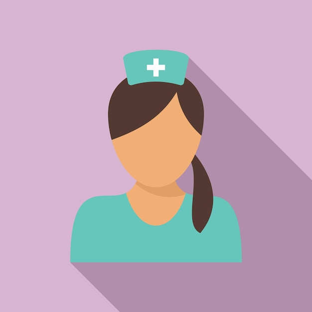 Vector icono de enfermera profesional ilustración plana del icono de vector de enfermera profesional para diseño web
