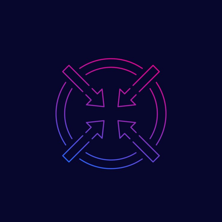 Vector icono de enfoque lineal