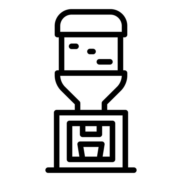 Icono de enfriador de agua de plástico Contorno Icono de vector de enfriador de agua de plástico para diseño web aislado sobre fondo blanco