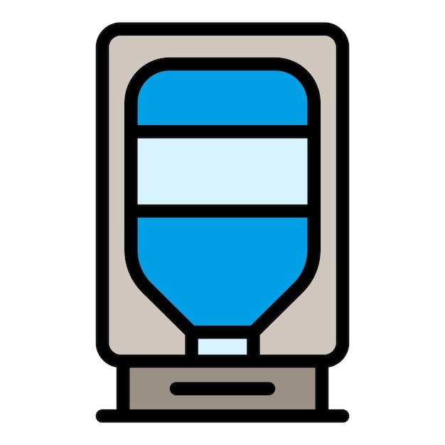 Icono de enfriador de agua purificado Contorno Icono de vector de enfriador de agua purificado para diseño web aislado en color de fondo blanco plano