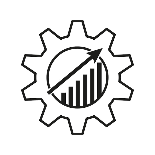 Icono de engranaje icono de configuración cog signo símbolo de rueda dentada en la industria Ilustración vectorial