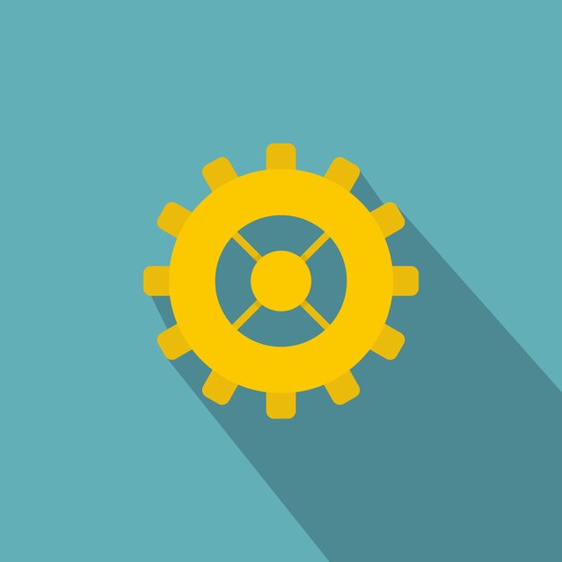 Icono de engranaje Ilustración plana del icono de vector de engranaje para web