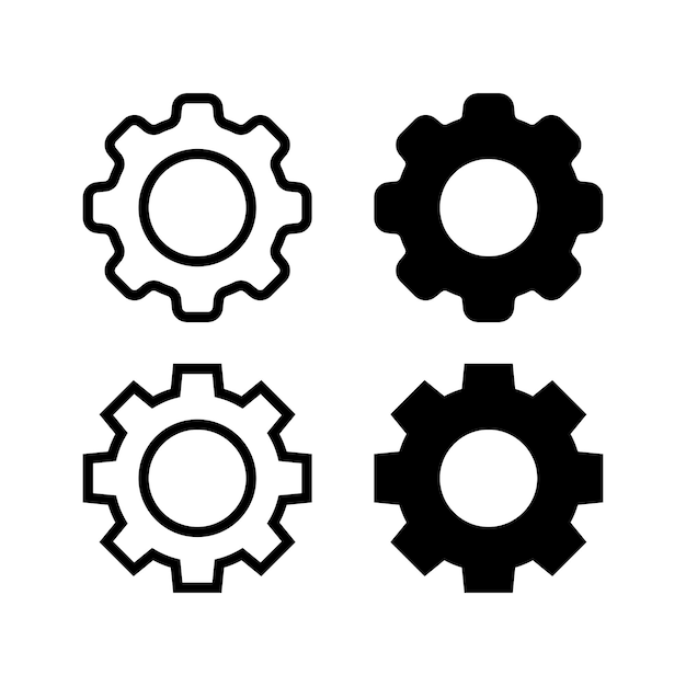 Ícono de engranaje Símbolo de engrenaje vectorial