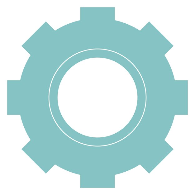 Icono de engranaje Símbolo de rueda dentada Signo de proceso de trabajo