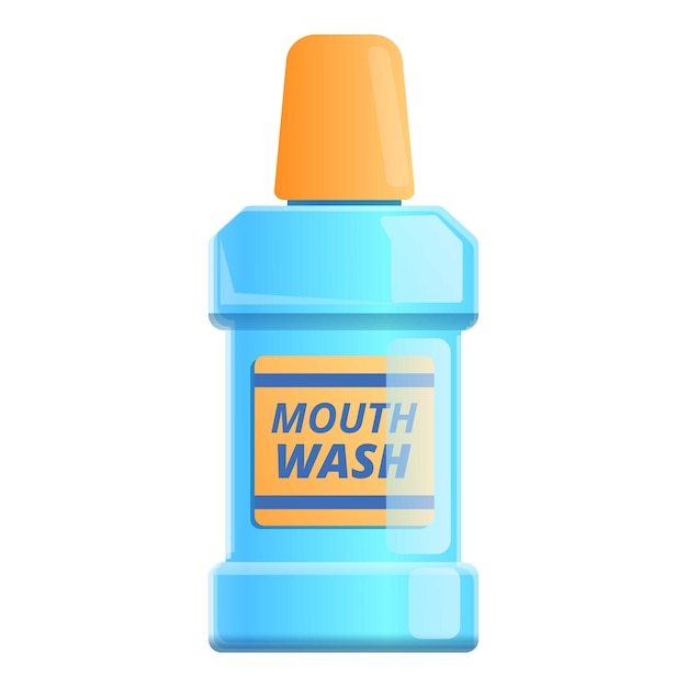 Icono de enjuague bucal de producto Icono vectorial de enjuage bucal de produto para diseño web aislado en fondo blanco