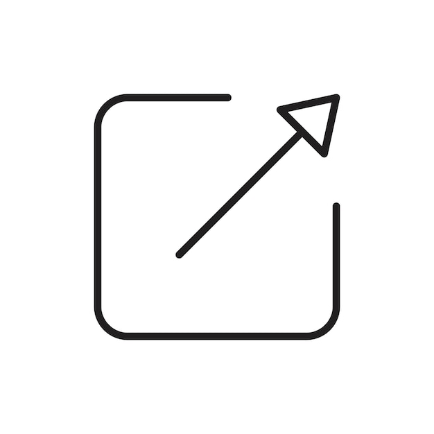 Icono de enlace externo Contorno delgado sencillo
