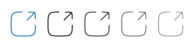 Icono de enlace externo Logotipo vectorial de esquema para la aplicación web