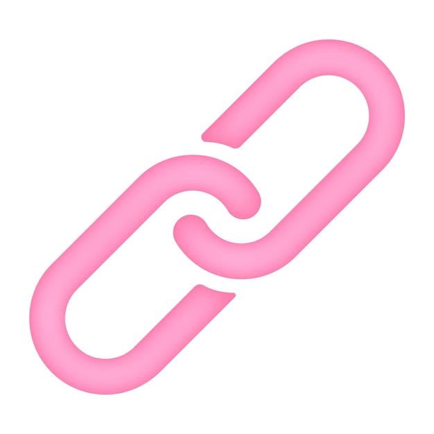 Icono de enlace en rosa