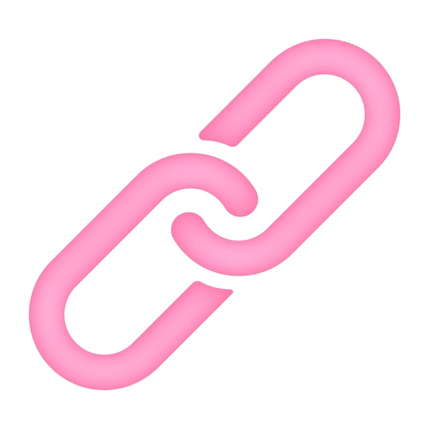 Vector icono de enlace en rosa