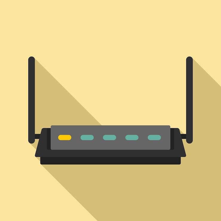 Vector icono de enrutador de firewall ilustración plana del icono de vector de enrutador de firewall para diseño web