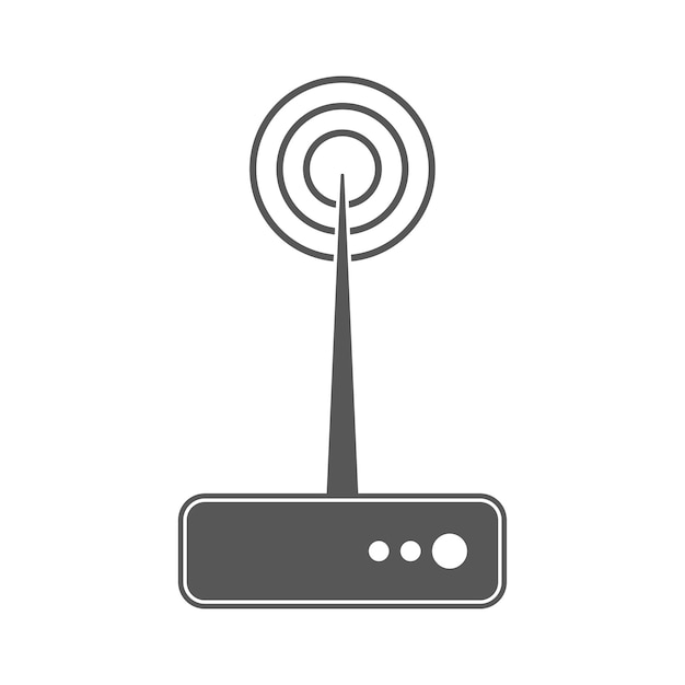 Icono de enrutador Transmisión de señal de Internet wifi gratuita Ilustración vectorial EPS 10 Imagen de archivo
