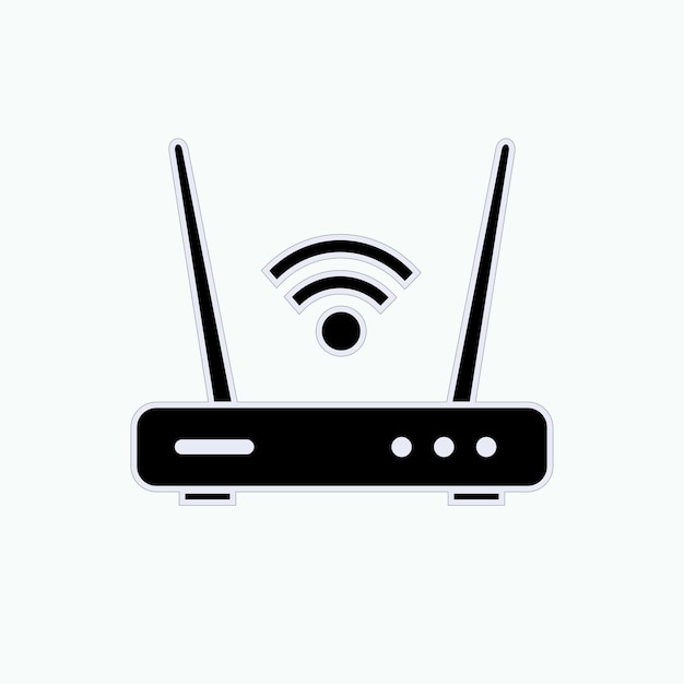 Icono del enrutador Vector de símbolo de conexión inalámbrica a Internet